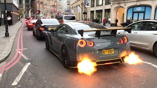 Best Of Nissan GTR 20232024 EXHAUST SOUNDS FLAMES amp ACCELERATIONS  R33 R34 Skyline R35 Nismo [upl. by Akemehc]