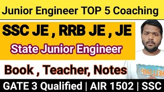 Junior Engineer Top 5 Coaching for SSC JE  RRB JE State Je In India  100 Selection पक्का [upl. by Nemajneb]