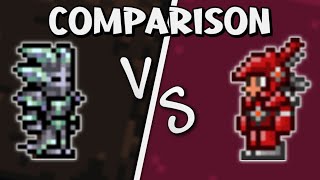 Titanium Armor amp Adamantite Armor Comparison  Terraria [upl. by Enitsuga]