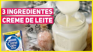 FAÇA CREME DE LEITE CASEIRO COM SÓ 3 INGREDIENTES  MUITO FÁCIL E RÁPIDO  Me Ajuda Gi 58 [upl. by Euk509]