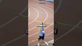 BEGINILAH LATIHAN LEMPAR LEMBING DENGAN TEKNOLOGI CANGGIHshorts viral facts sports javelin [upl. by Sheffy]