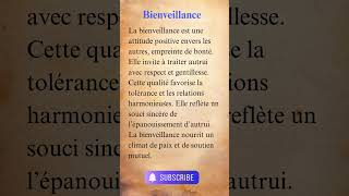 définition de la Bienveillance motivation speakfrench definitions frenchlanguage french [upl. by Tani]