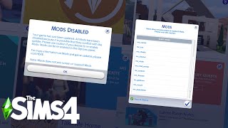 Surprising How To Get Mods Back On Sims 4 After Update script mods disabled sims 4 [upl. by Gregson]