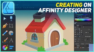 from drawing on paper to Vector a House  using Affinity Designer Desktop [upl. by Lothair]