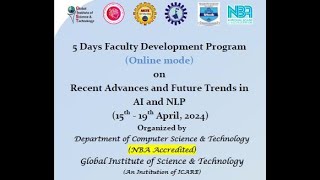 Day 4 Session 1 of 5 Days FDP on Recent Advances and Future Trends in AI and NLP [upl. by O'Shee]