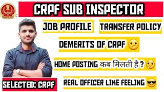 CRPF SUB INSPECTOR JOB PROFILE  REAL OFFICER LIKE FEELING IN CRPF SI 😎 [upl. by Rybma584]