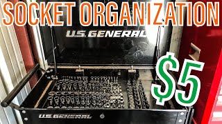 How to Make a Socket Organization Tray for US General 4 or 5 Drawer Tool Carts [upl. by Cindee978]