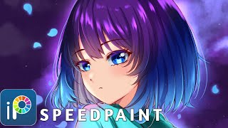 【Ibis Paint】Speedpaint Anime Girl  Ibis Paint X Tutorial [upl. by Eniretak]