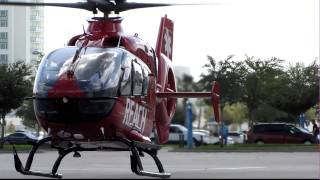 REACH AIR MEDICAL EMS arriving at HELIEXPO 2011 Orlando Fla [upl. by Urbannai129]