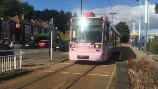 Stagecoach Supertram 111 departs Middlewood with a Yellow Route Service to Meadowhall [upl. by Beauvais]