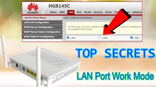 LAN Port Work Mode Configuration in Huawei Onu Router 2021 [upl. by Burner269]