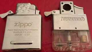 Zippo Soft Flame Insert VS Thunderbird Insert Review [upl. by Kaspar]