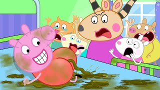 Oh no Peppa Dont Poop Here  Peppa Pigggg Funny Animation [upl. by Sherwin]