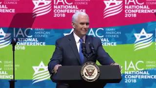 Dr Miriam amp Sheldon Adelson with Vice President Mike Pence 2018 IAC National Conference [upl. by Glaser]