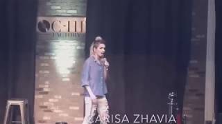 Zhavia singing before FAMOUS  THE FOUR [upl. by Atikin]