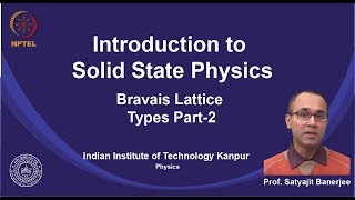 noc19ph02 Lecture 30Bravais Lattice Types PartII [upl. by Kaia]