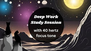 LoFi for Deep WorkStudy with 40hz focus tone  LoFi for ADHD no midroll ads [upl. by Guidotti646]