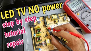 Led TV no Power tutorial repair TCL55quot  paano Ayusin ☺️👍😍 [upl. by Enihpesoj840]