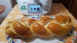 Treccia di pan brioche ripiena per bimby TM6 TM5 TM31 [upl. by Harilda]