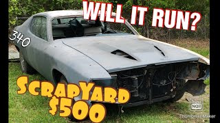 Will it Run RARE 1974 Plymouth Revival Sitting 20 years PARTS CAR Part 1 [upl. by Airdnekal]