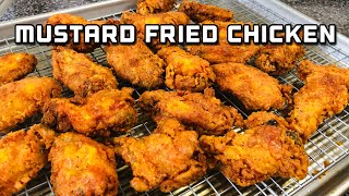 THE BEST OldSchool Mustard Fried Chicken Wings Recipe  How to make mustard fried chicken [upl. by Narud997]