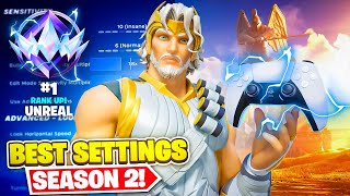 UPDATED Best Controller Settings for Fortnite Chapter 5 Season 2 PS5PS4XBOXPC [upl. by Arahas509]