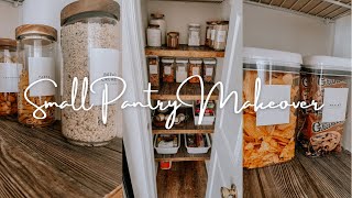 Small Pantry Makeover  Caraway Unboxing  DIY Pantry Shelf Covers  Pantry Organization [upl. by Handbook]