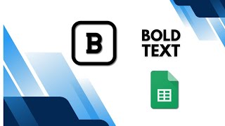 How to Bold Text in Google Sheets [upl. by Greenwood]