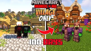 We Survived 100 Days In Village Only World In Minecraft Hardcore   Duo 100 Days [upl. by Fiore]