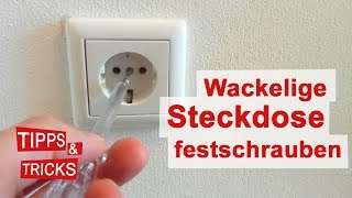 Wackelige lockere Steckdose festschrauben [upl. by Sydney]