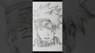 Kakashi Face Revealed  Anime Drawing naruto anime shorts shortsfeed kakashi [upl. by Aneladdam956]