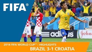 Brazil v Croatia  2014 FIFA World Cup  Match Highlights [upl. by Anauqahs]