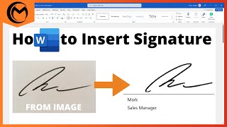 How to Insert Signature in Microsoft Word From Paper to Word Document [upl. by Ynaffad]