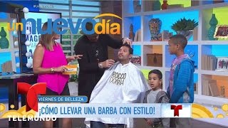 Descubre la mejor forma de hacerte la barba con estilo  Un Nuevo Día  Telemundo [upl. by Tonina581]