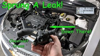 Chevy Cruze sprung a Leak Coolant Leak Repair [upl. by Aikahc]