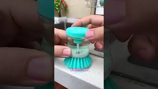 Smart Dish Cleaner  Innovative Kitchen Gadget Liquid Dispenser amp Brush Tool shorts viral [upl. by Lehcem637]