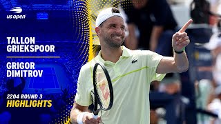 Tallon Griekspoor vs Grigor Dimitrov Highlights  2024 US Open Round 3 [upl. by Sapphira351]