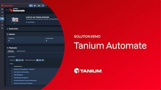 Demo Tanium Automate [upl. by Petua]