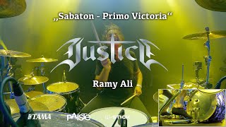 Sabaton  Primo Victoria Cover  Justice  ramyalidrums live  Bike and Music Weekend  Drumcam [upl. by Kcirret]