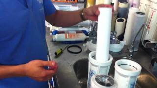 Replacing Standard Twin Under Sink Water Filters [upl. by Ocirne]