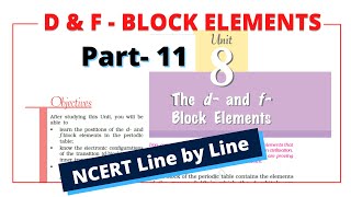 d and f block elements class 12  Oxides and Oxoanions of Metals  Part 11 [upl. by Anigroeg]