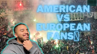 Basketball fans and atmosphere USA vs Europe  REACTION [upl. by Mott260]