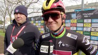 Remco Evenepoel  Interview at the start  Stage 1  ParisNice 2024 [upl. by Endora897]