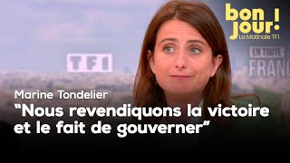 Législatives  quotNous revendiquons la victoire et le fait de gouvernerquot Marine Tondelier [upl. by Elleral237]