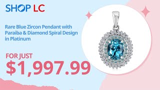 Rhapsody Platinum Zircon Paraiba amp Diamond Double Halo Pendant 436ctw [upl. by Finlay]