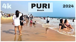 PURI BEACH  4k walk tour 2024 [upl. by Tacita304]