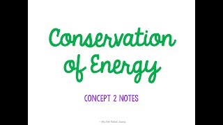 Unit 3 Energy Concept 2 Notes [upl. by Claudine]