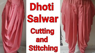 Dhoti salwar cutting and stitching  For 11 to 13 years girl [upl. by Shanon554]