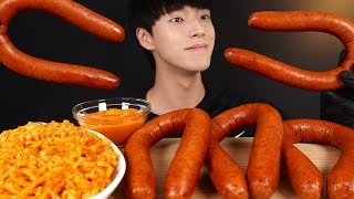 쟌슨빌 킬바사 소시지에 꾸덕한 까르보 불닭볶음면 먹방 JOHNSONVILLE KIELBASA SAUSAGE MUKBANG ASMR EATING SOUNDS [upl. by Hester900]