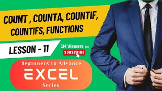 All Count formulas  COUNT COUNTA COUNTIF COUNTIFS Function  Hindi  English  Lets Datify [upl. by Bondon]